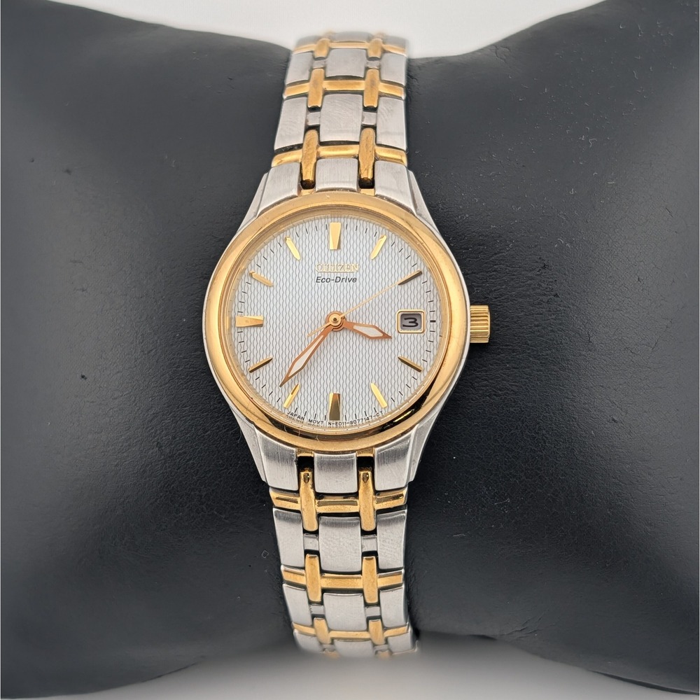 Citizen Eco Drive Corso E011-S049571 Two Tone Watch Textured Dial 25mm